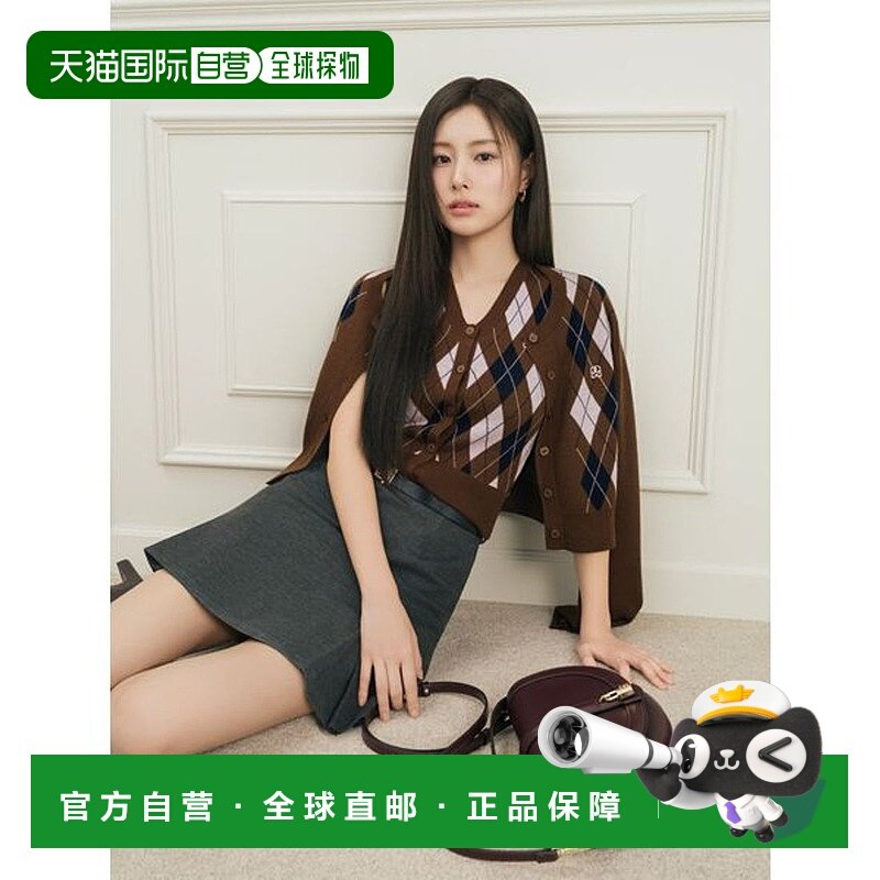 日本直邮SNIDEL 阿盖尔针织开衫外套 [SN1728EW045423] 针织外套