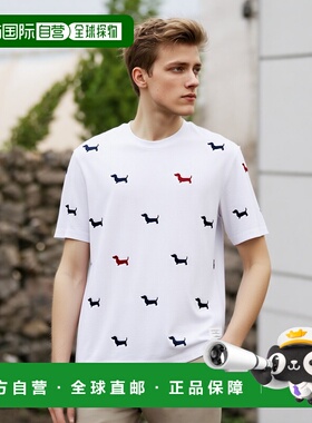 香港直邮THOM BROWNE 男士T恤 MJS284E00050100 SS2025 白色男装