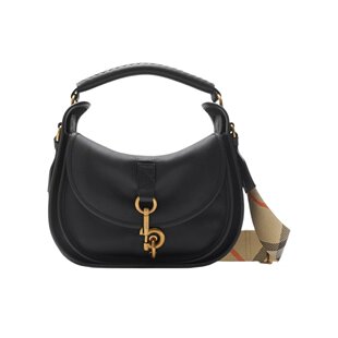 SS2025 黑色 小号 BURBERRY Clip 81077271 邮差包 女士单肩包