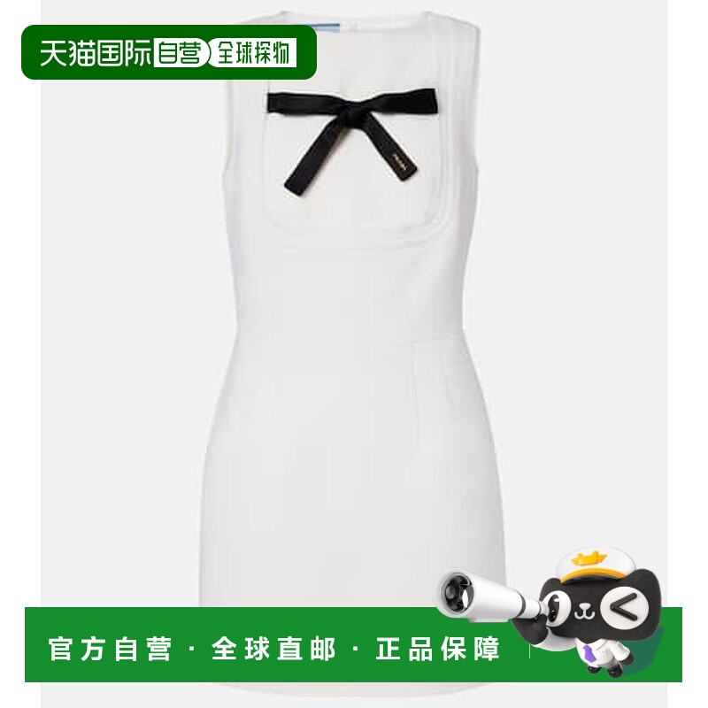 1h可退 香港直邮潮奢 Prada 普拉达 女士 蝴蝶结装饰初剪羊毛迷你