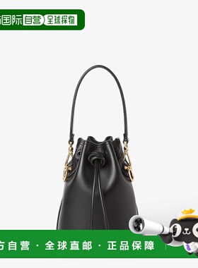 1h可退 欧洲直邮FENDI (2025) Mon Tresor-Mini黑色皮包卡包钱包