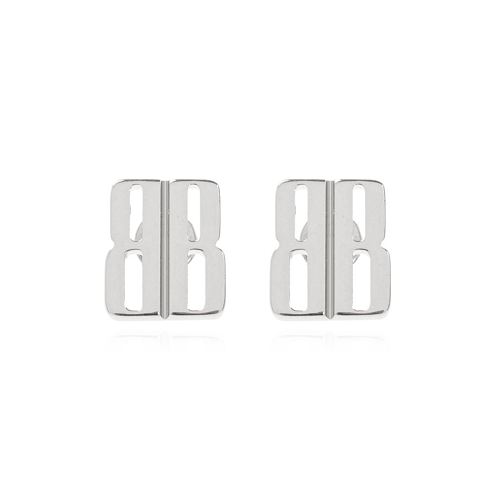 BALENCIAGA 女士耳饰 831948TZ99S0668 CO 银色 Nano Xs 耳钉