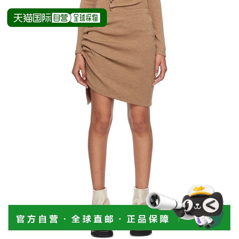 香港直邮Paco Rabanne 抽褶半身裙 24AJJU526LA0214