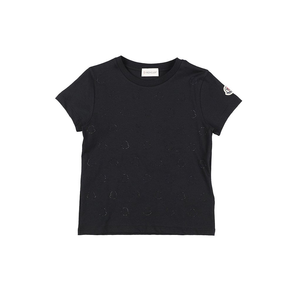 潮奢 Moncler 盟可睐 女童 T恤童装 black黑色 舒适时尚