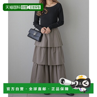 宽松褶饰荷叶边半身裙 1h可退 女装 gemme lsskaw2515 日本直邮La