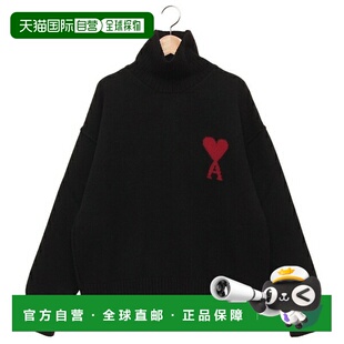 日本直邮AMI PARIS 针织毛衣高领黑色男士女士中性款AMI PARIS BF