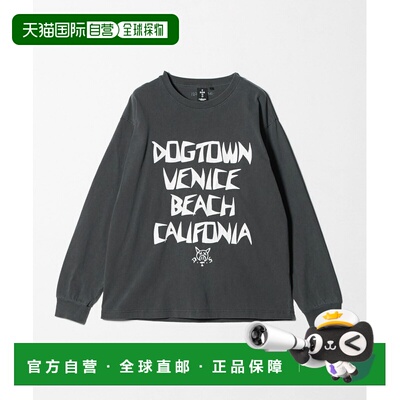 日本直邮DOGTOWN联名款 男女同款 长袖纯棉 Pigment 印花T恤 8012