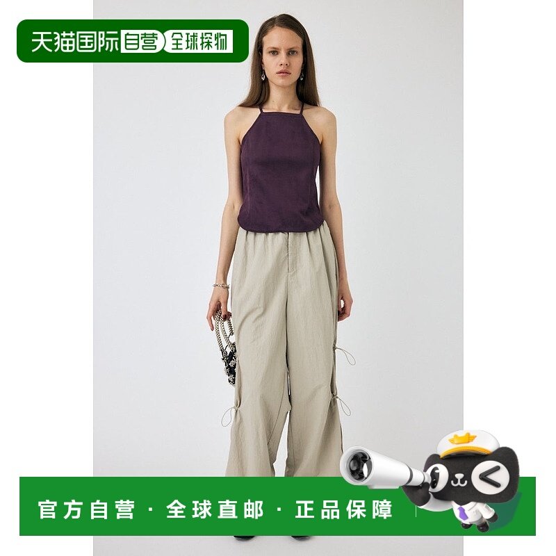 日本直邮MOUSSY 侧边开口尼龙长裤 [MO1164EW033118] 深棕色