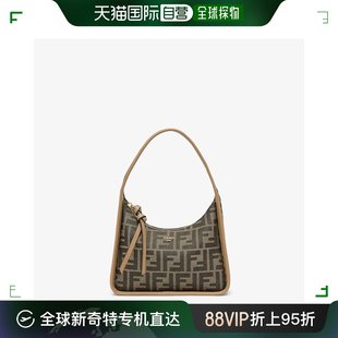 女士 香港直邮潮奢 Fendi 芬迪 Fendessence迷你手袋棕色FF布料手