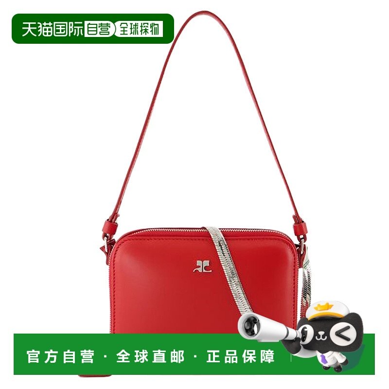 自营 云链钱包-Courreges-皮革-红色-红色 美国奥莱直发斜挎包