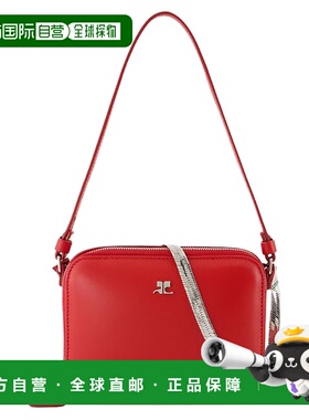 自营 云链钱包-Courreges-皮革-红色-红色 美国奥莱直发斜挎包