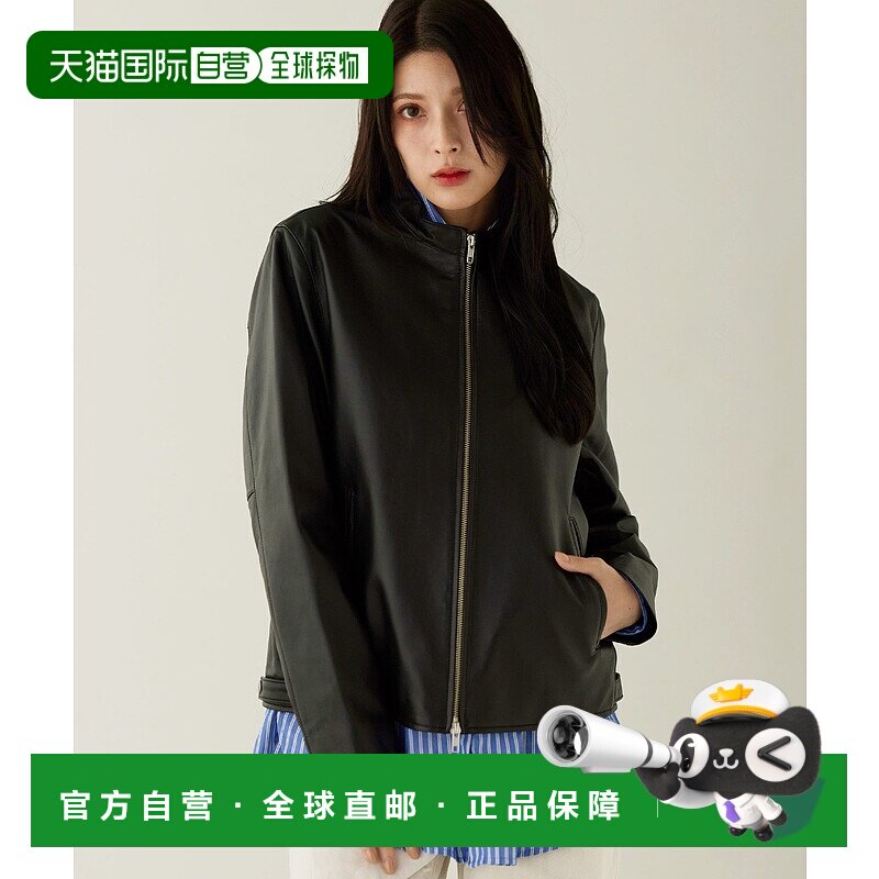 1h可退 日本直邮sankyo shokai 女装 羊革机车夹克 立领设计 0400