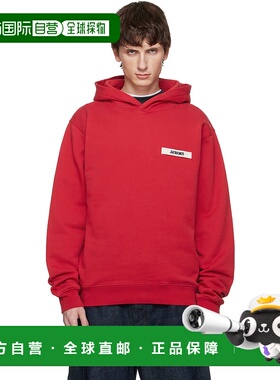 香港直邮Jacquemus 男士 红色 The Gros Grain 连帽衫 25EHOM0024