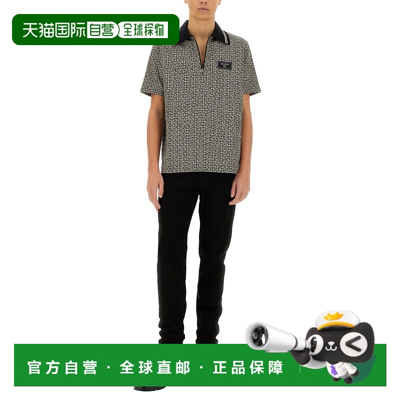 1h可退 香港直邮BALMAIN 男士T恤 EH1GC027BC90GFE SS2025 黑色 B