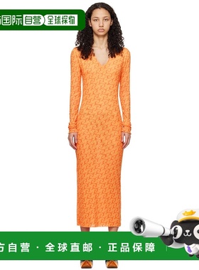 1h可退 香港直邮潮奢 Jade Cropper 女士 橙色印花连衣裙 PS20240