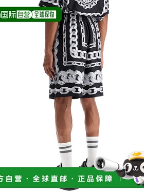 香港直邮VERSACE 男士短裤 10024761A133975B950 SS2025 黑色
