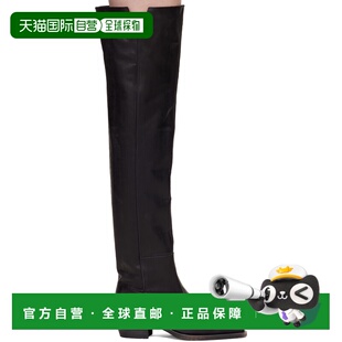 香港直邮KHAITE 女士 黑色 Clive Flat 长筒靴高筒靴 F1114945