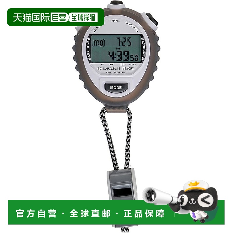 【日本直邮】CREPHA 数字运动秒表 白色 倒计时 TEV-4026-WT