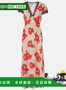 1h可退 香港直邮潮奢 RIXO 女士 Clarice 花朵中长连衣裙