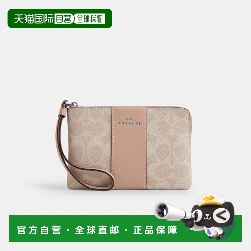 香港直邮COACH蔻驰女士手拿包老花迷你PVC配皮短款零钱卡包手包,箱包皮具/热销女包/男包,钱包,淘宝优惠券,粉丝福利购,淘宝优惠卷