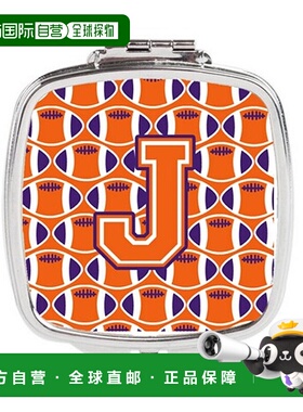 自营 Carolines Treasures CJ1072-JSCM 字母 J 足球橙色正品