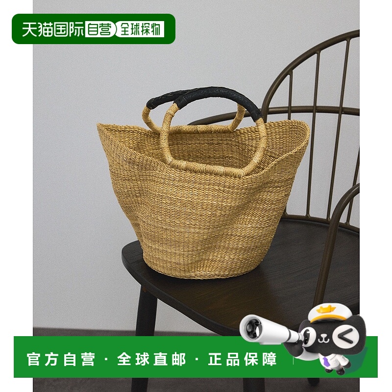 1h可退 日本直邮African Square 女士 手工编织波浪造型草编包 20