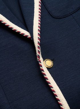 VALENTINO 男士夹克 VCEG75AMR598 SS2025 蓝色 长袖西装夹克