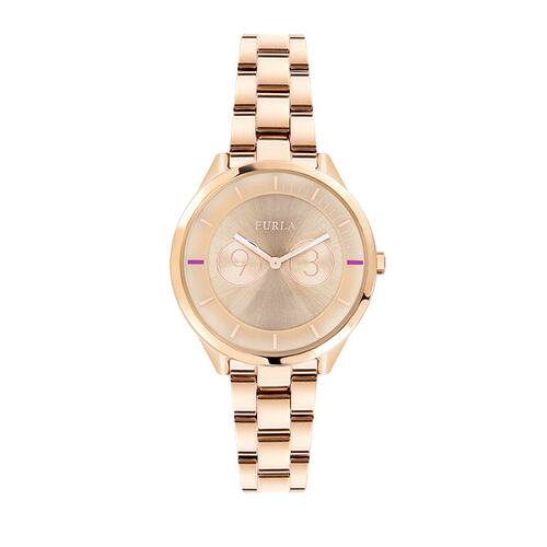 【美国奥莱】直发 Furla/芙拉 Metropolis 金色表盘不锈钢腕表女