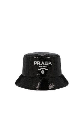 Prada logo刺绣渔夫帽 1HC1372D0G
