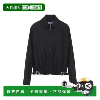 香港直邮LOEWE 女士夹克 S540Y02XC81100 SS2026 黑色 Belted Jac