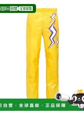 香港直邮PRADA 男士休闲裤 SPH421VP8F0QF101 SS2023 黄色 徽标休