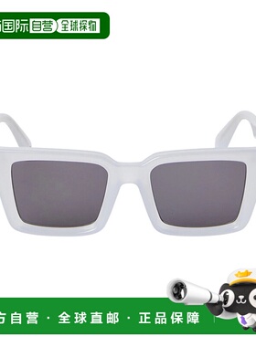 自营 off-white米白色道尔顿方形太阳镜-灰色-深灰色 美国奥莱直