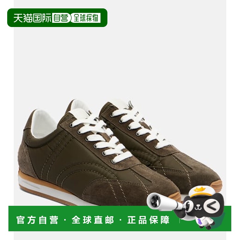 香港直邮toteme 女士 山羊皮边运动鞋 green绿色 舒适时尚