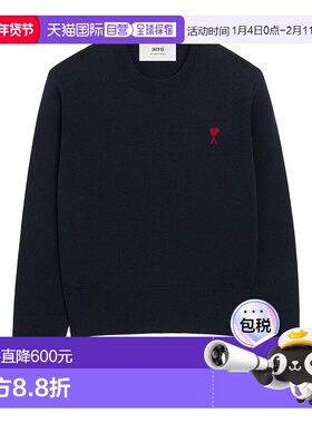 香港直邮Ami Paris 女士 Ami 巴黎蓝色毛线衫 FKS826001414羊毛