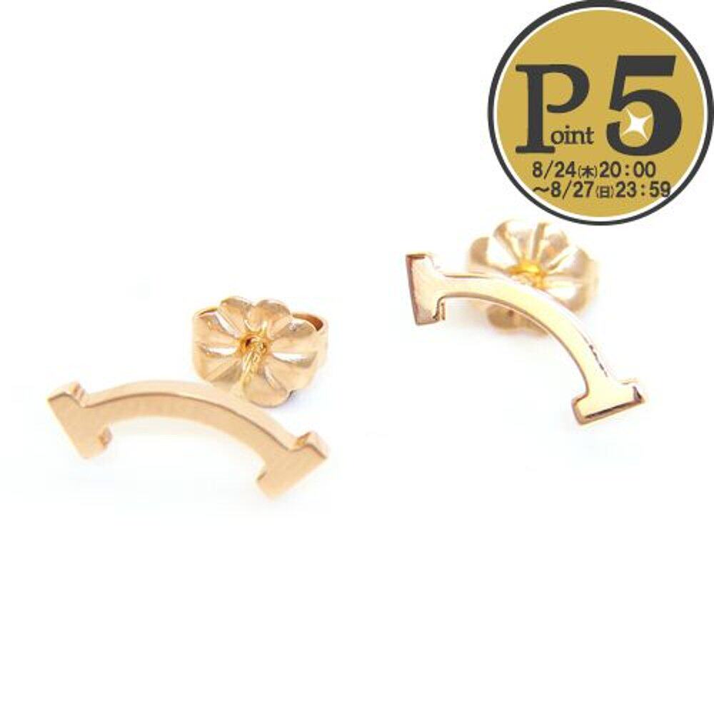 日本直邮蒂芙尼tiffany耳环tiffany-t微笑玫瑰金k18rg36667249