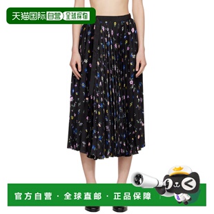 1h可退 香港直邮Sacai 女士 黑色 Floral Print 半身裙 2608386