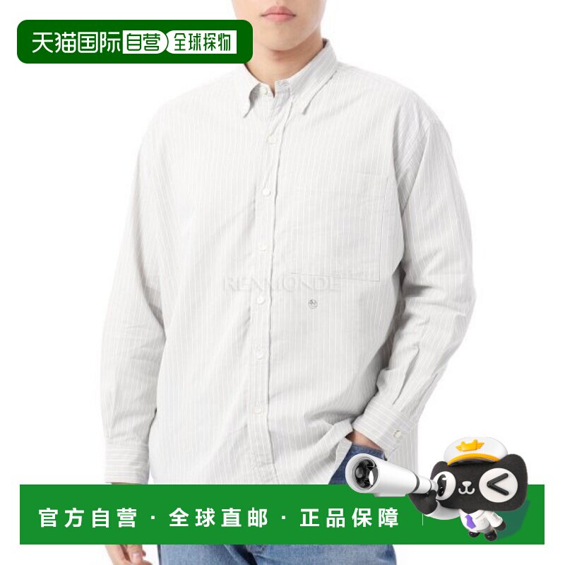 韩国直邮nanamica 纽扣条纹风衣（SUGS421E BE） 长袖衬衫图片