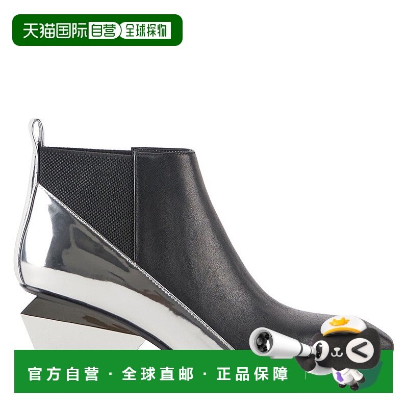 自营 united nudeJacky X-黑色-+-银色 美国奥莱直发短靴女靴