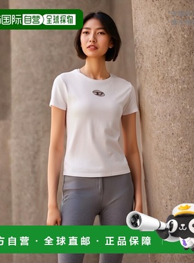 韩国直邮DIESEL 24FW T-UNCUTIE 徽标 T 恤 白色 A15402 0HERS 10