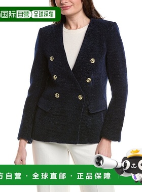 自营English Factory Structured Lapelless Textured Jacket - b