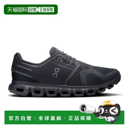 欧洲直邮自营On昂跑 Cloud 6女士黑色聚酯纤维休闲运动鞋