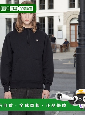 1h可退 香港直邮Burberry 巴宝莉 男士 黑色 Knight Stamp Cotton