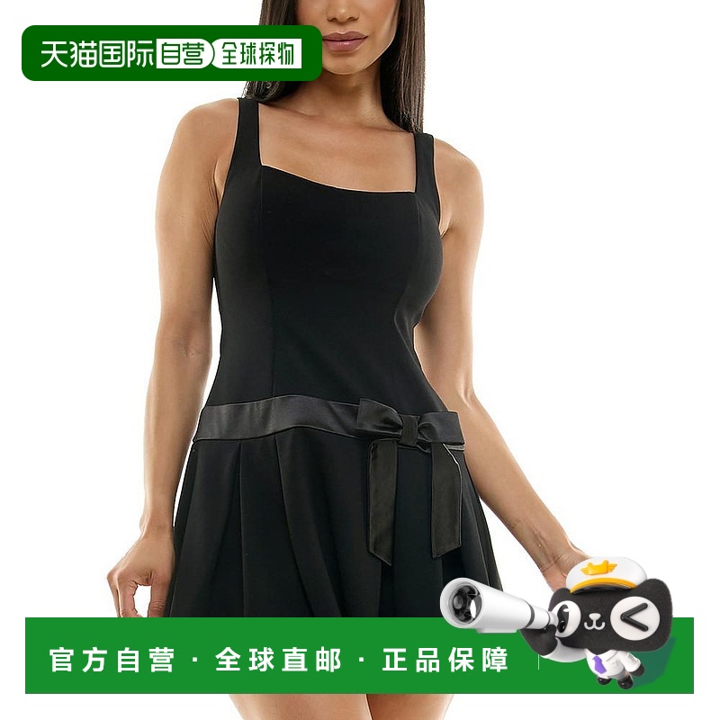 1h可退 【美国直邮】Darlin|青少年低腰方领蝴蝶结边连衣裙时尚减