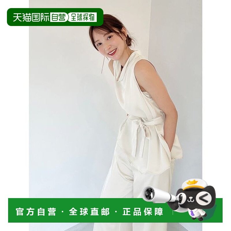 日本直邮SNIDEL 系带绸缎束腰短上衣 [SN1728EW045917]