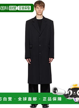 1h可退 香港直邮潮奢 The Row 男士 黑色 Compa 大衣 1082W4081