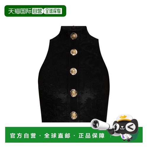 1h可退 香港直邮BALMAIN 女士马甲 FF1AB495JK650PA AW2025 黑色