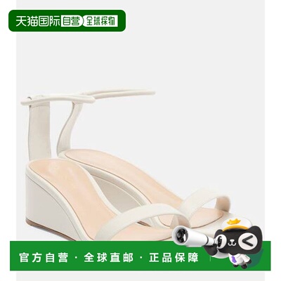 香港直邮潮奢 Gianvito Rossi 吉安维托 罗西 女士 皮质坡跟凉鞋