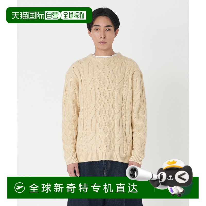 1h可退 日本直邮Levi's 男士BATTERY圆领针织衫 白色 A07080022