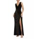 Mac Duggal 垂坠天鹅绒系带长裙