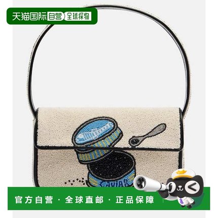 1h可退 香港直邮Staud 女士 Tommy 珠饰肩包 white白色 舒适时尚